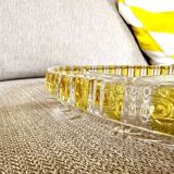 Le plateau apéritif en verre jaune