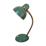 Vintage khaki green metal lamp