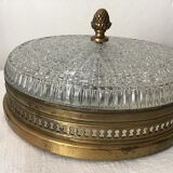 Brass crystal ceiling light