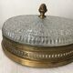 Brass crystal ceiling light