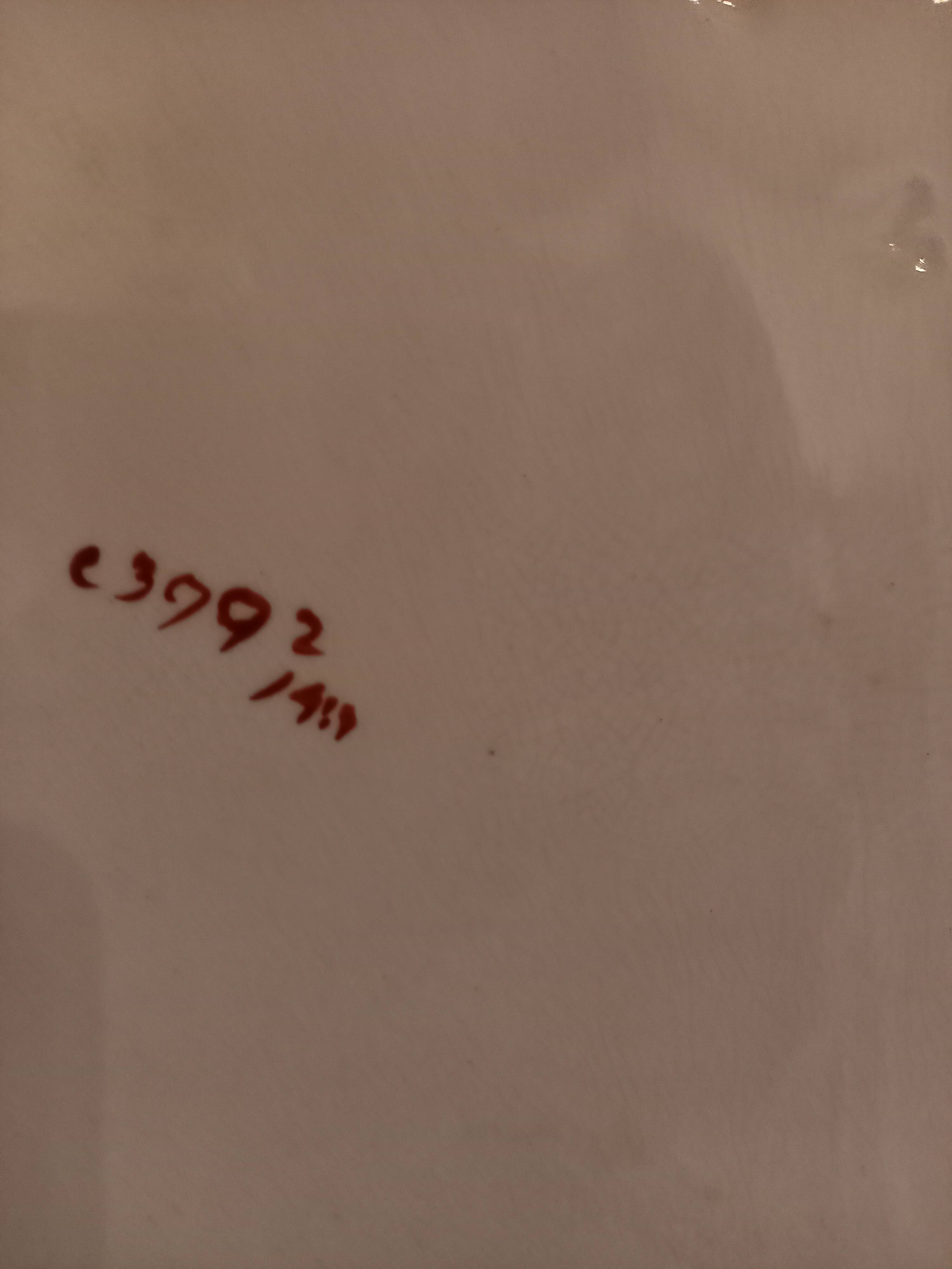 Serving dish, floral decoration, flutes, juice reservoir, English porcelain, Minton