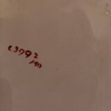 Serving dish, floral decoration, flutes, juice reservoir, English porcelain, Minton