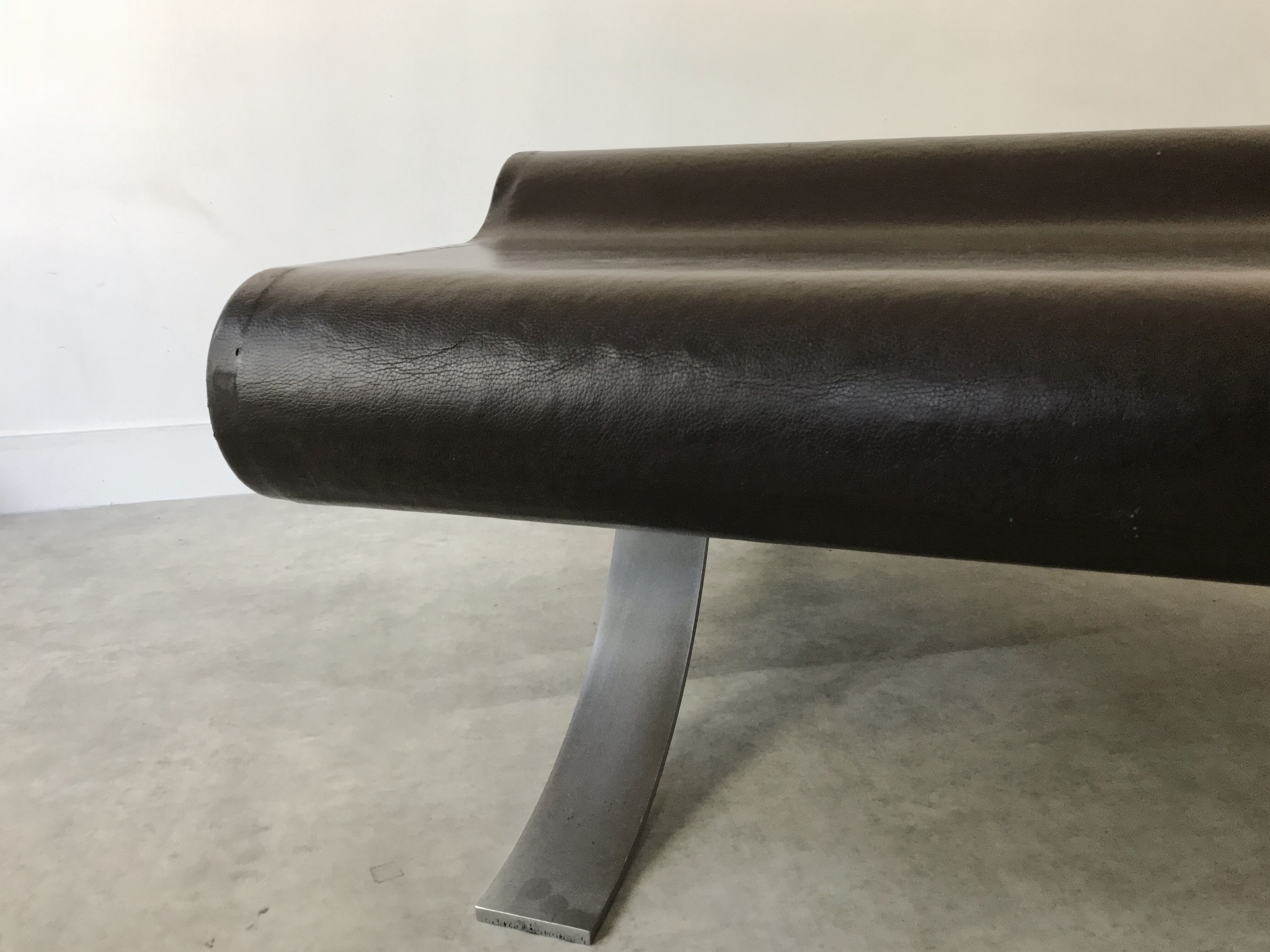 Bench leather back to back, 1970, Switzerland