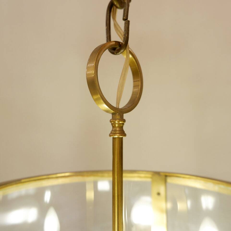 Bronze and Glass Hall lantern with four lights - 20th