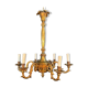Lustre with 6 light arms in bronze in the Louis XVI style.