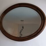 Miroir ancien ovale biseauté