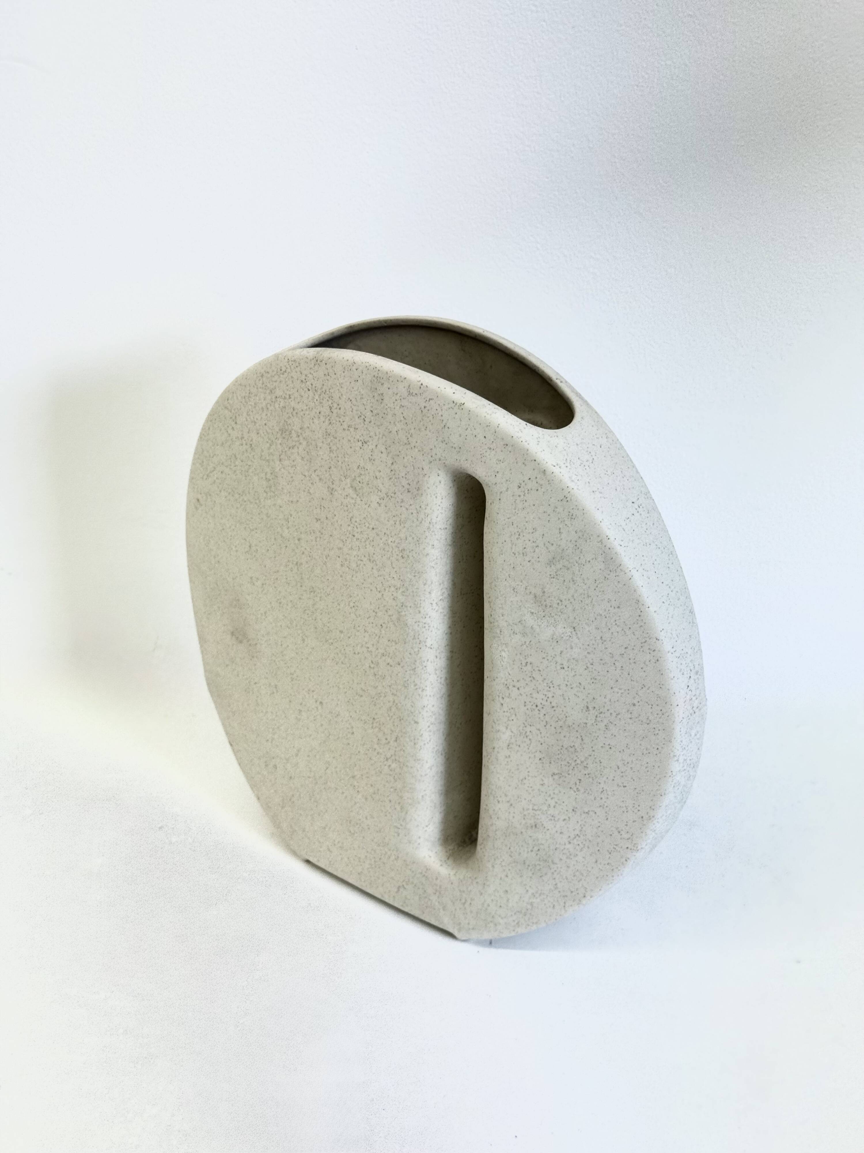 Ceramic vase by Nereo Boaretto in off white