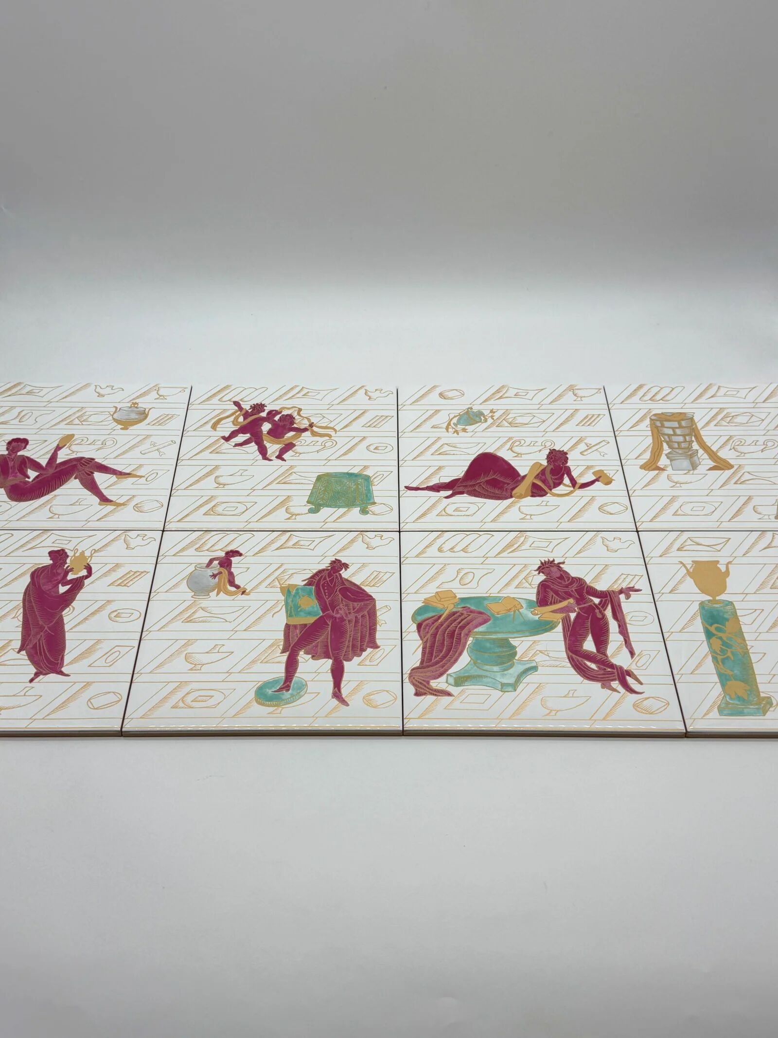 Gio Ponti ceramics — "The Classical Conversation", 1980s