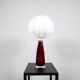 Mid-century modern table lamp with cotton shade Carl Fagerlund Orrefors Sweden