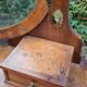 Louis XVI style kidney dressing table in veneer wood and bramble veneer
