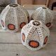 Ensemble de 3 abats-jours vintages