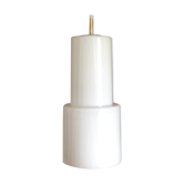 White opaline tube hanging lamp, vintage, 60s - 70s