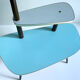 Table Desserte ètagère door vintage plant, 50s, blue gray Yellow Red