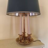 Empire style hot water bottle lamp - bronze and brass candle holder lamp