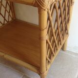 Vintage rattan side table