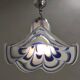 Postmodern blue & white murano glass pendant lamp