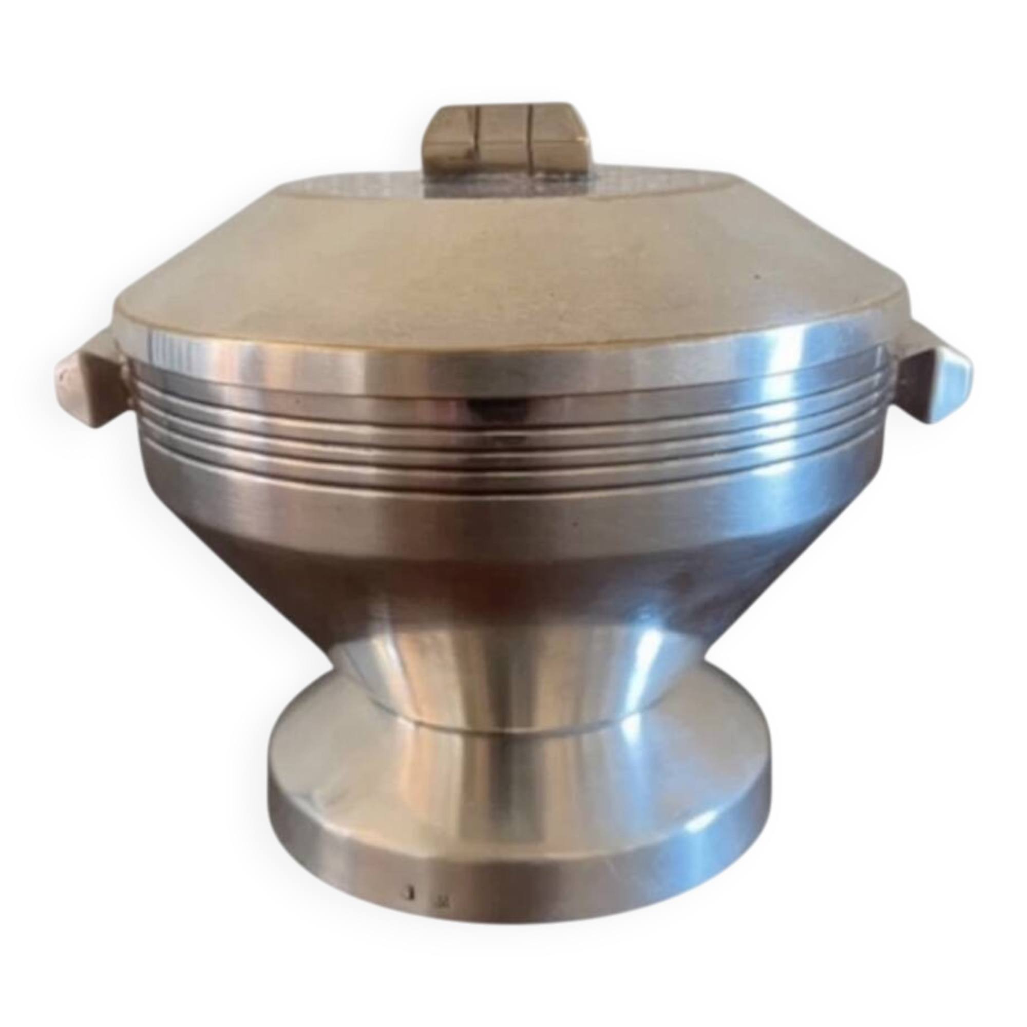 Art Deco silver-plated sugar bowl and sweet jar
