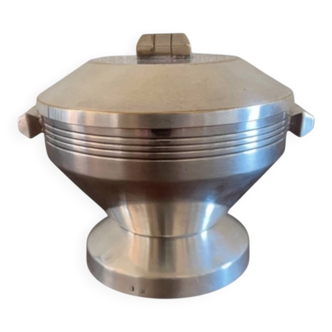 Art Deco silver-plated sugar bowl and sweet jar