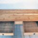 Farm table, draper, solid wood mid-20th century, restored.