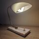 Lamp gooseneck tulip beveled glass brass vintage marble