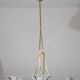 Extraordinary Art Deco Murano Glass and Bronze Chandelier by Barovier&Toso, 1950