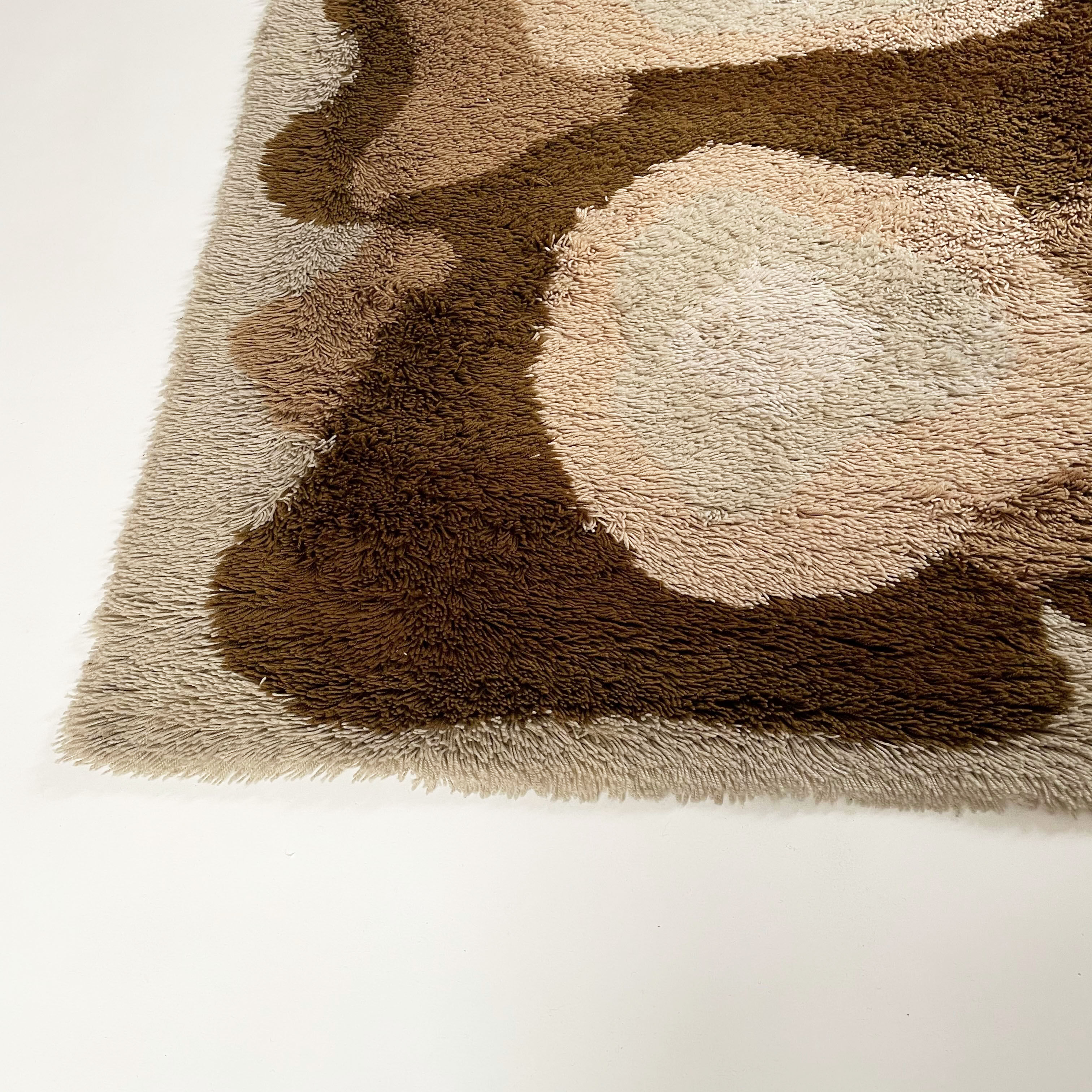 Large Vintage Colorful Psychedelic High Pile Rug by Desso, Netherlands, Denmark 1970