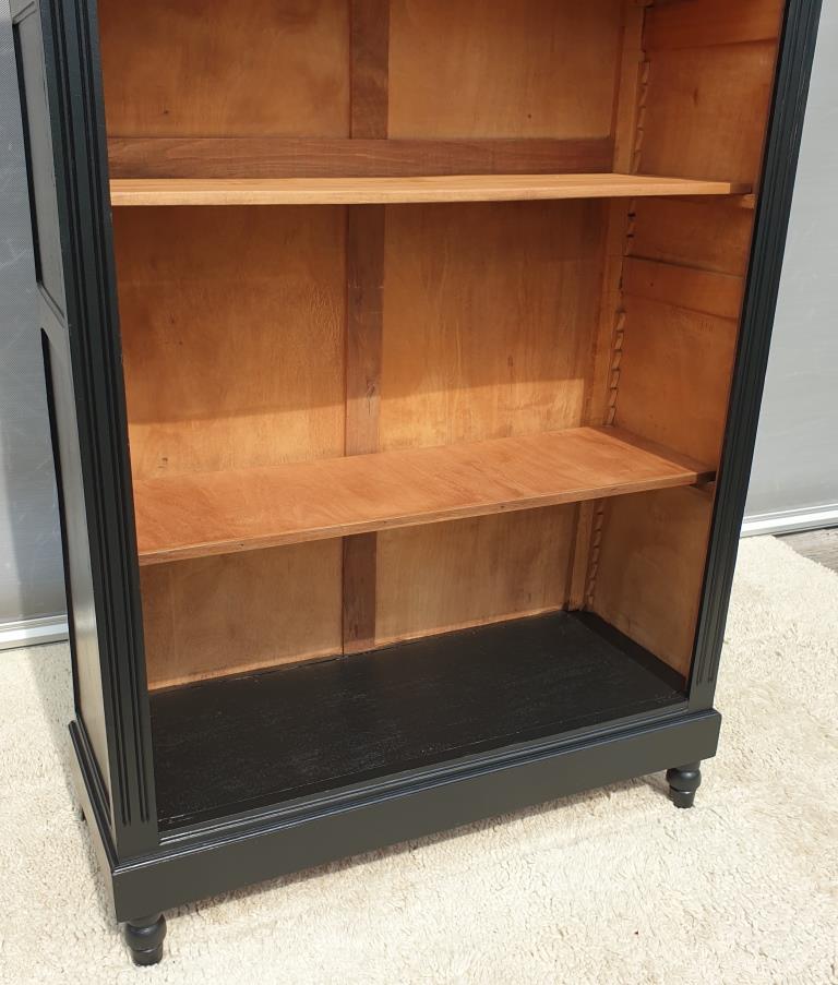 Open bookcase XIXth lacquered black
