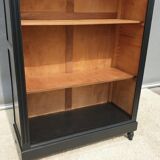 Open bookcase XIXth lacquered black