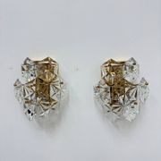 Mid-century pair of crystal sconces by Kinkeldey, Germany, 1970s