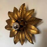 Golden flower wall light from the 70s
