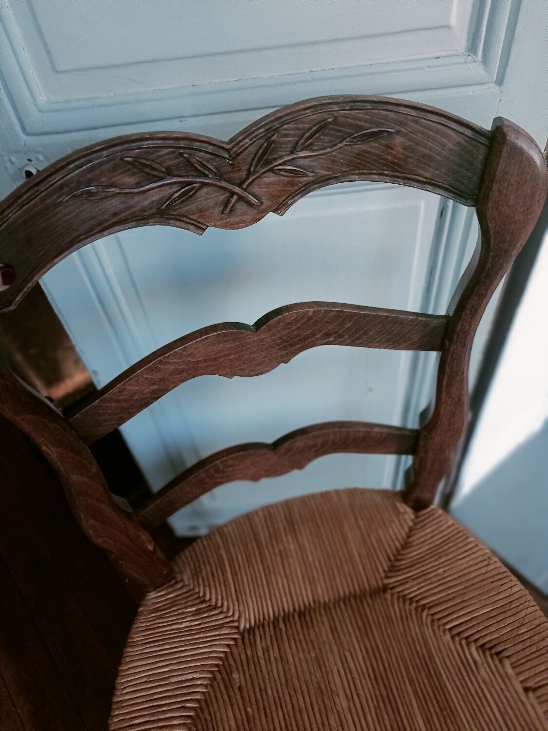Rustic straw chair