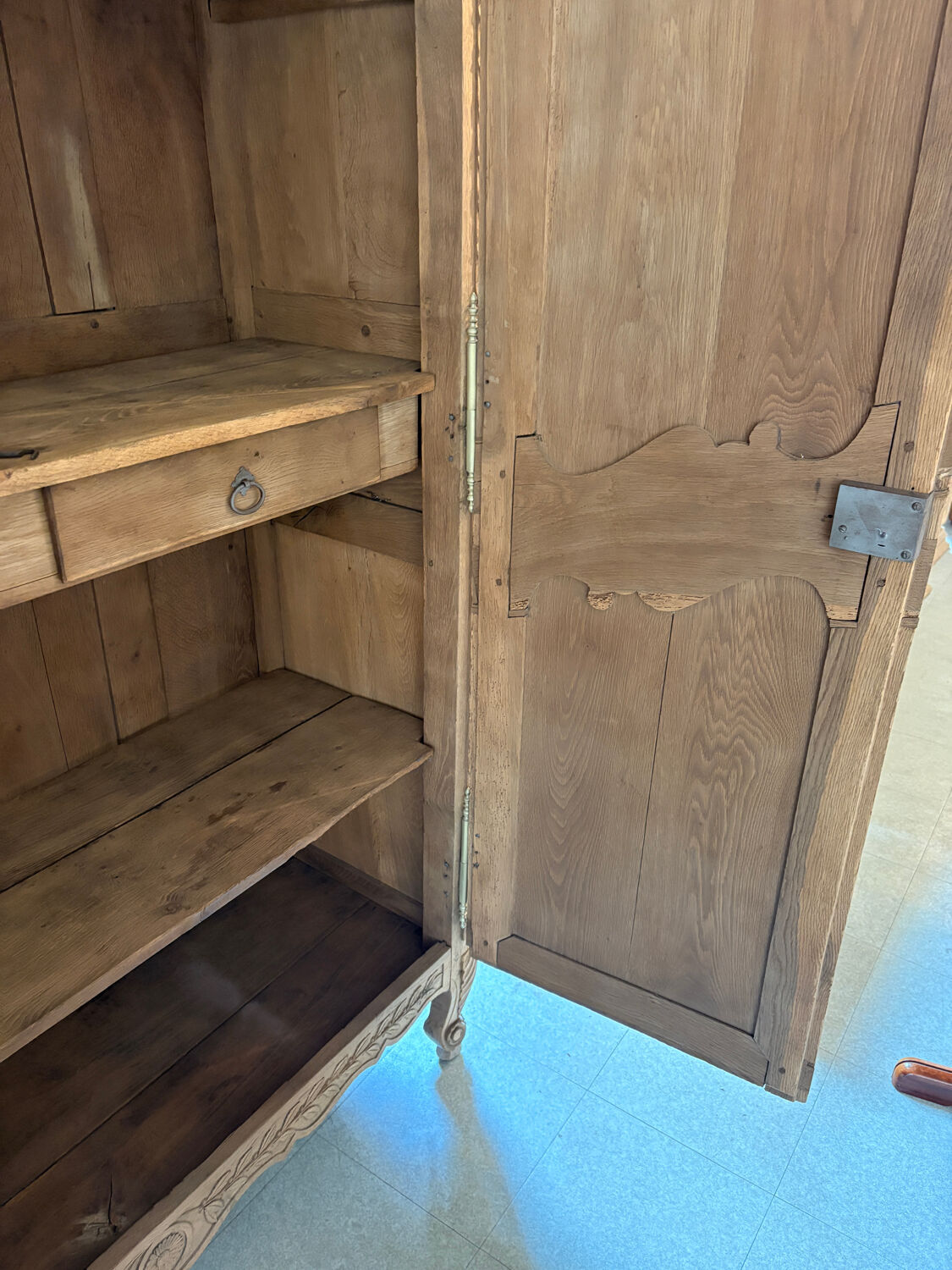 Norman oak cabinet with sandblasted finish