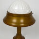 Art Deco lamp in patinated brass and moulded glass, circa 1930