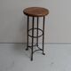 Table d'appoint ronde en métal industriel