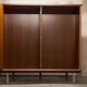 Wardrobe 1970 teak 4 doors half wardrobe half shelf 182 cm