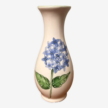 Porcelain Vase with Relief Painting of Forget Me Nots