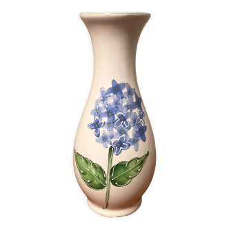 Porcelain Vase with Relief Painting of Forget Me Nots