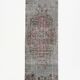 Tapis de course vintage bordeaux doux fait à la main 3x9