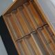 Vintage German Oak Glass Shop Counter Haberdashery Cabinet Vitrine, ca 1950