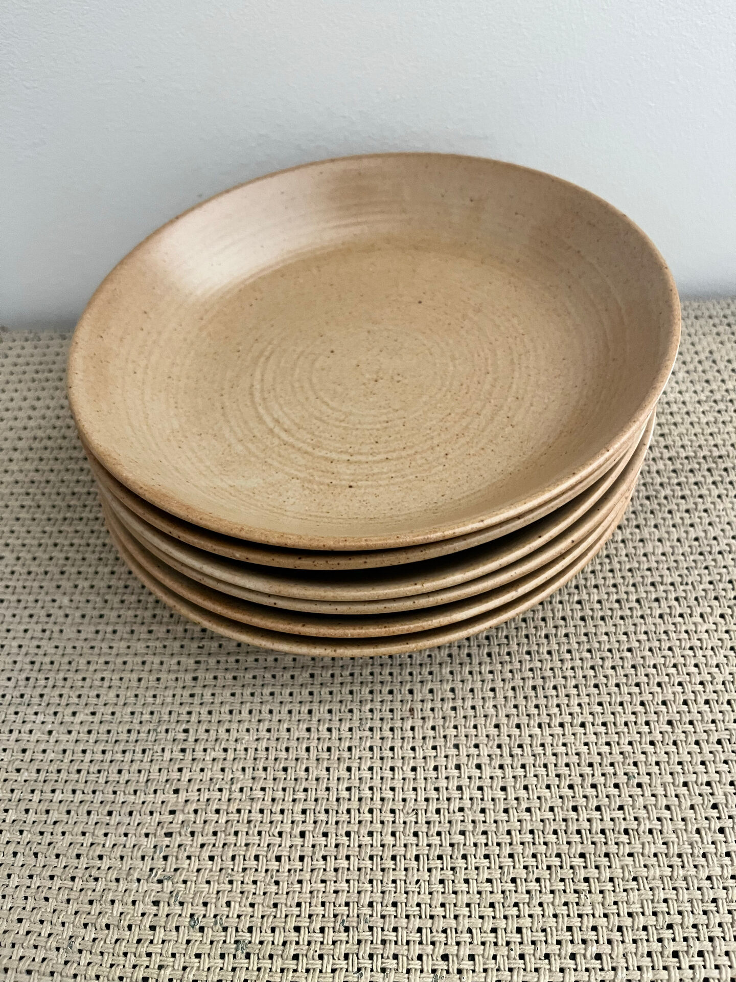 6 deep plates in stoneware