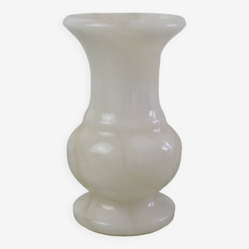 Small white marble vase