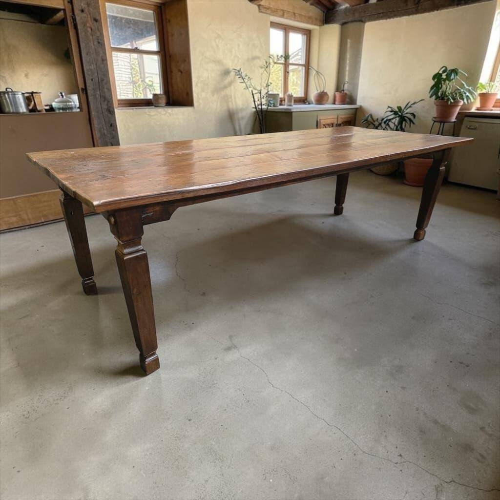Table de salle à manger/table de ferme vintage XL en bois robuste