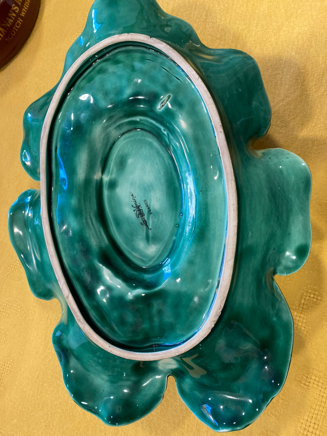 Barbotine Soup Tureen Sarreguemines