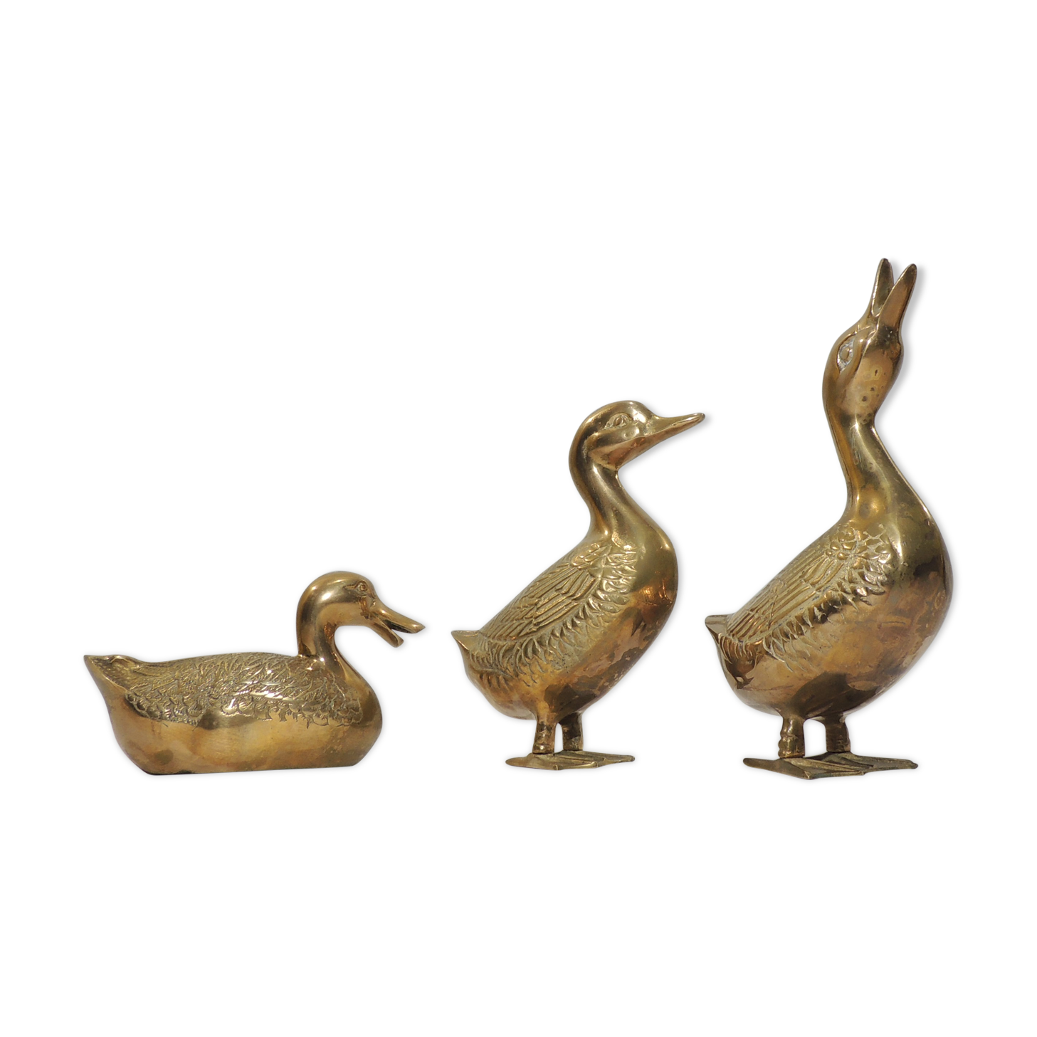 Brass/vintage duck set