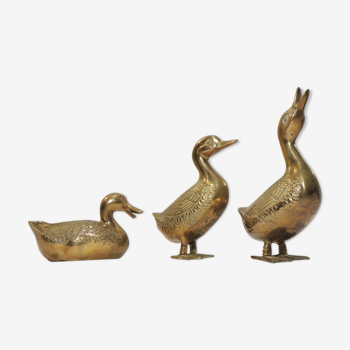 Brass/vintage duck set