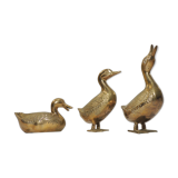 Brass/vintage duck set