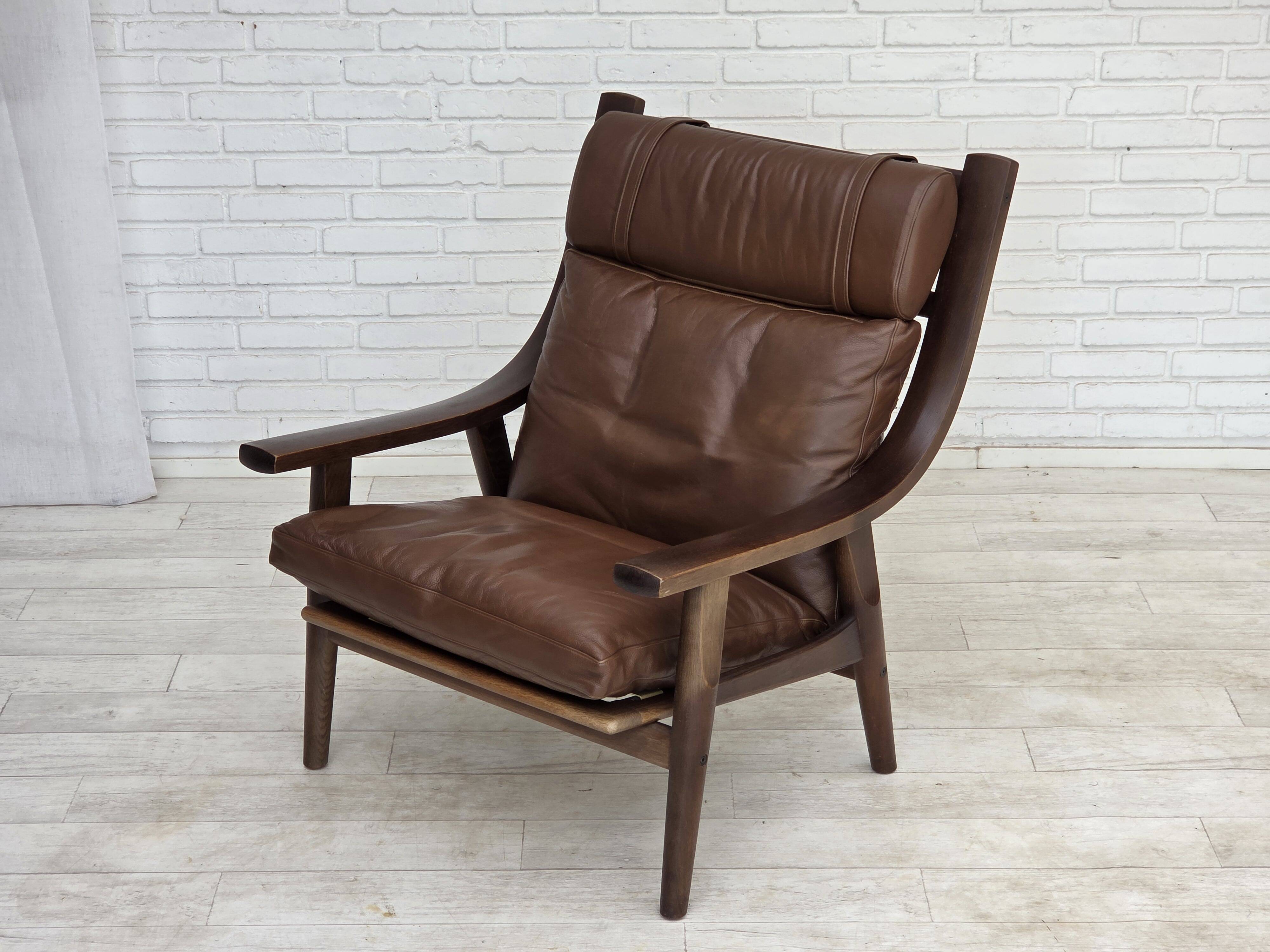 1970s, Danish design by H.J.Wegner, highback armchair, model GE530.