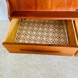 Vintage Danish mid-century teak bar cabinet 1960