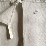 pair of Castle in linen cloths 19th figure BL