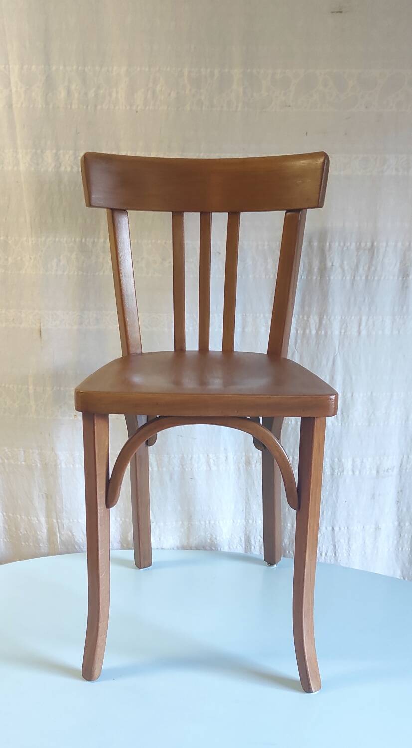 Solid wood bistro chair by Baumann - 50s/60s